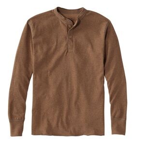 L.L. Bean Men's Tan Long Sleeve Henley